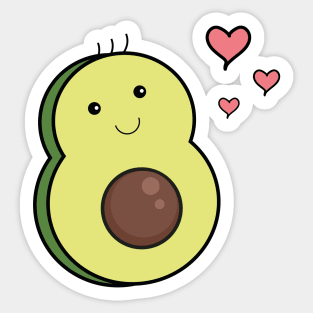 Mr Avocado Kawaii Sticker